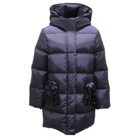 1232AF giubbotto bimba girl IL GUFO blue down padded jacket kid