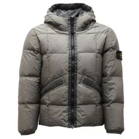 1248AF giubbotto bimbo boy STONE ISLAND green down padded jacket kid