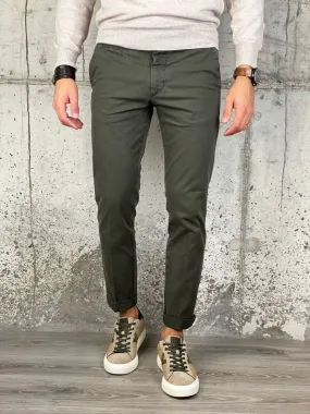 40Weft Pantalone Billy 1026 Lavato Verde Bosco