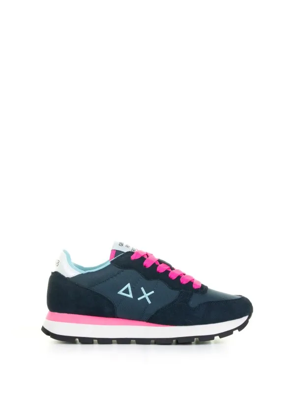 Ally Solid blue nylon sneaker