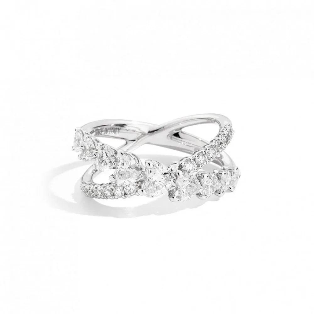 Anello in Oro Bianco con Diamanti Anniversary Love Recarlo