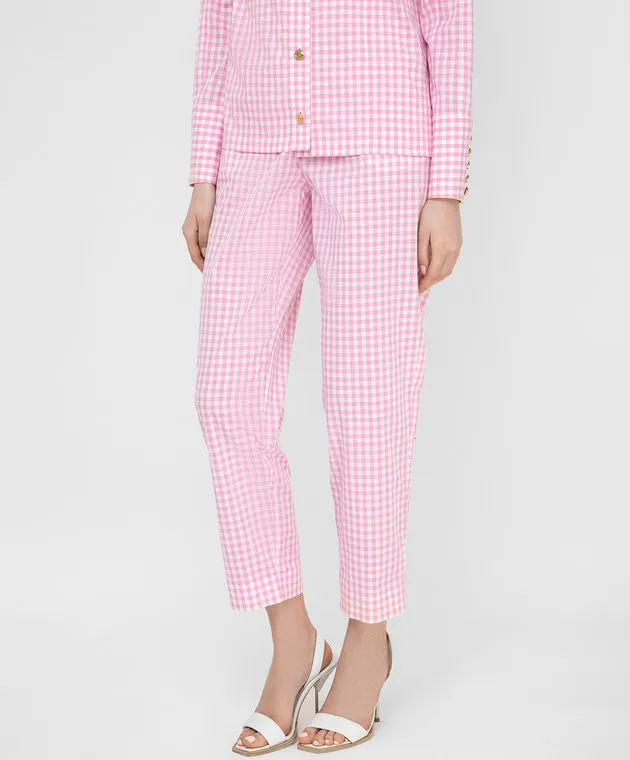 Balmain Pantaloni rosa VF15172C274