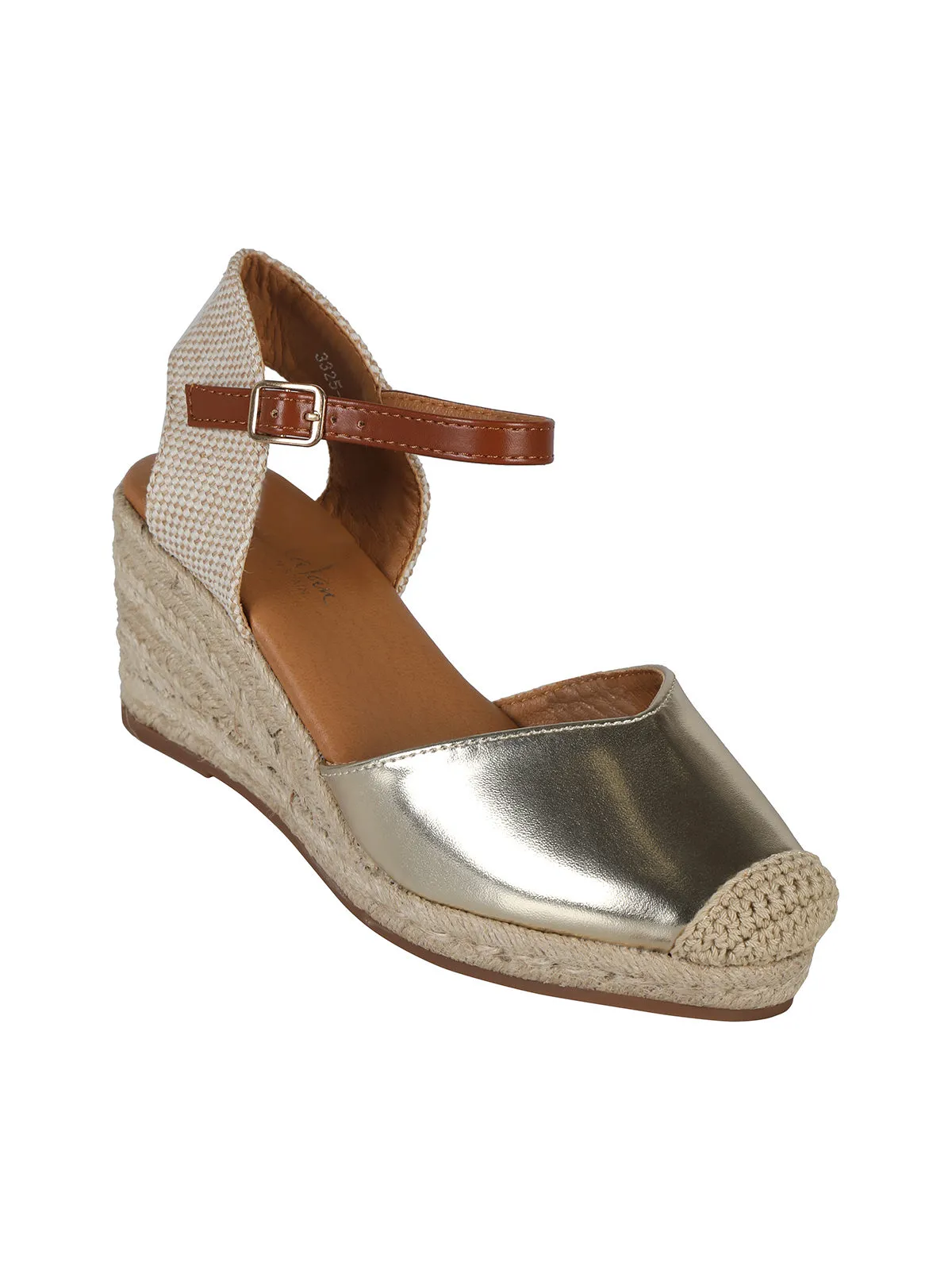 Castalan Campesine pour femme en simili cuir métallisé