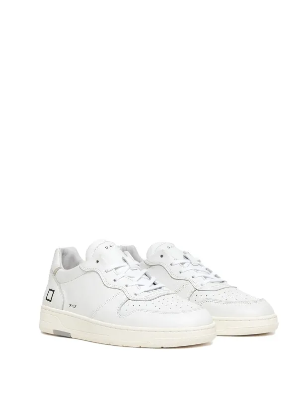 Court men's white leather sneaker