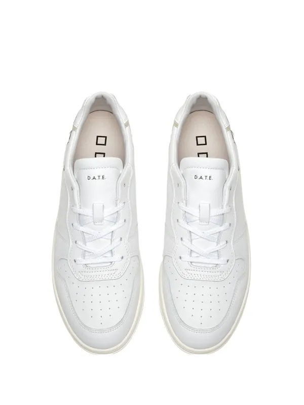 Court men's white leather sneaker