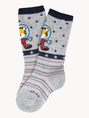 Enrico Coveri Chaussettes bébé en coton chaud avec imprimés