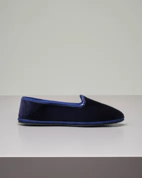 Friulane in velluto blu