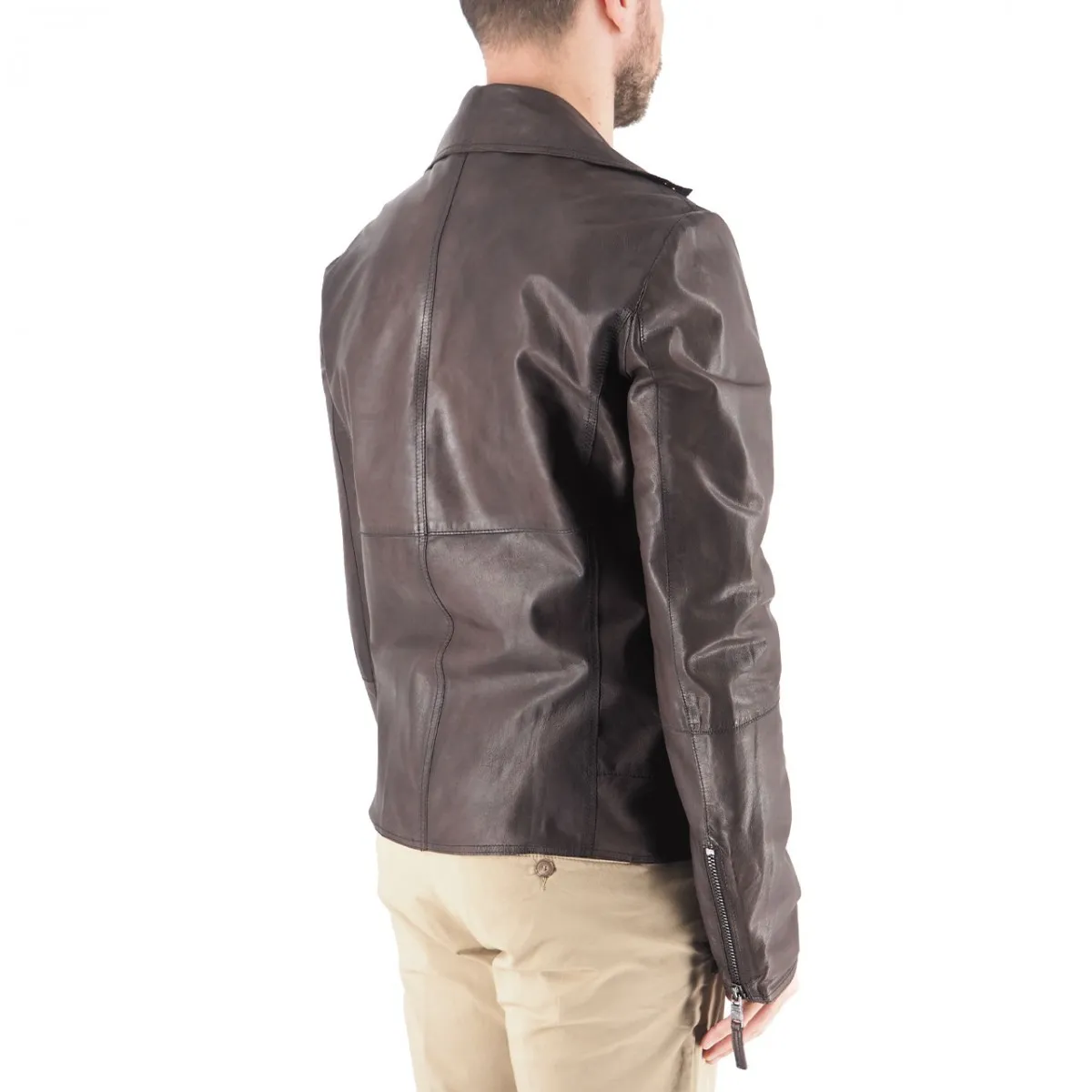 Giacca Biker In Pelle