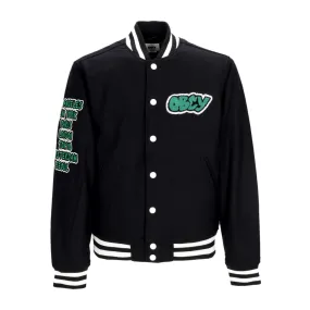 giubbotto college uomo roll call varsity jacket BLACK