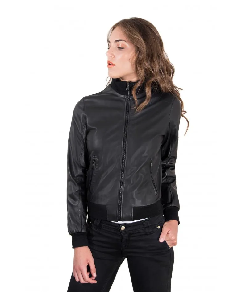 giubbotto in pelle donna