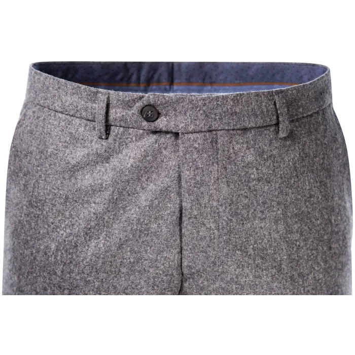 Henk ter Horst Pantaloni chino di tendenza in misto lana slim fit Grigio