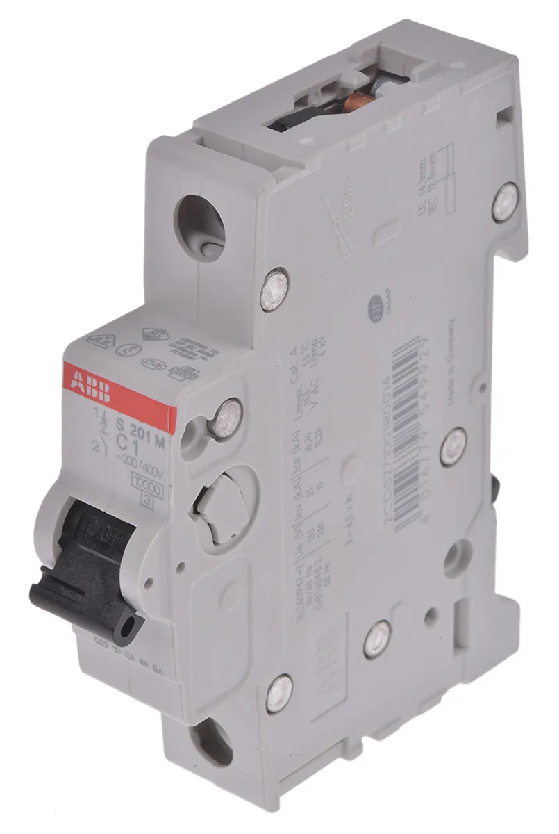Interruttore magnetotermico ABB, 1P 1A 10 kA, Tipo C