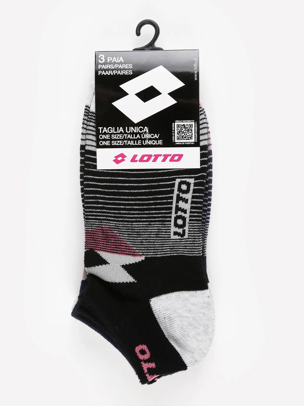 Lotto 3 Paar kurze Socken für Damen