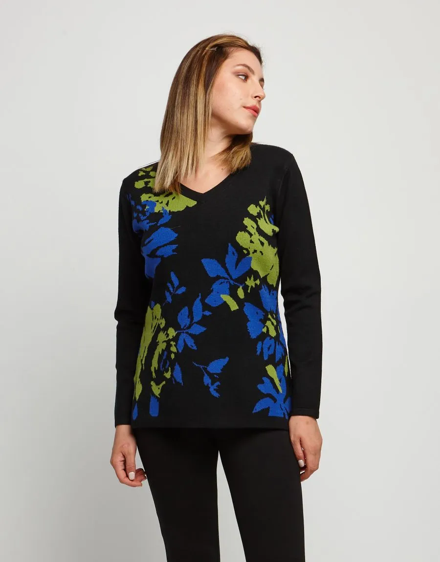 Maglia jacquard fantasia