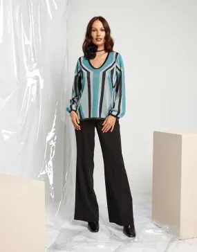 Maglia jacquard in lurex