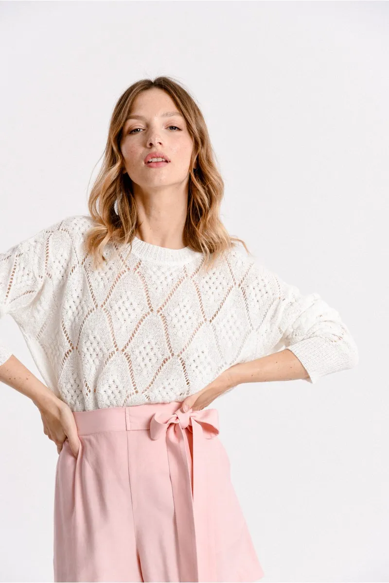 Maglia lavorata con inserti lurex