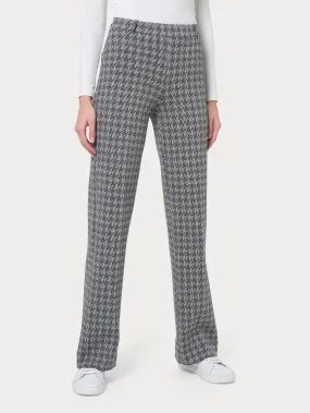 Pantalone ampio con pied de poule in Eco Jacquard - Fant.Nero