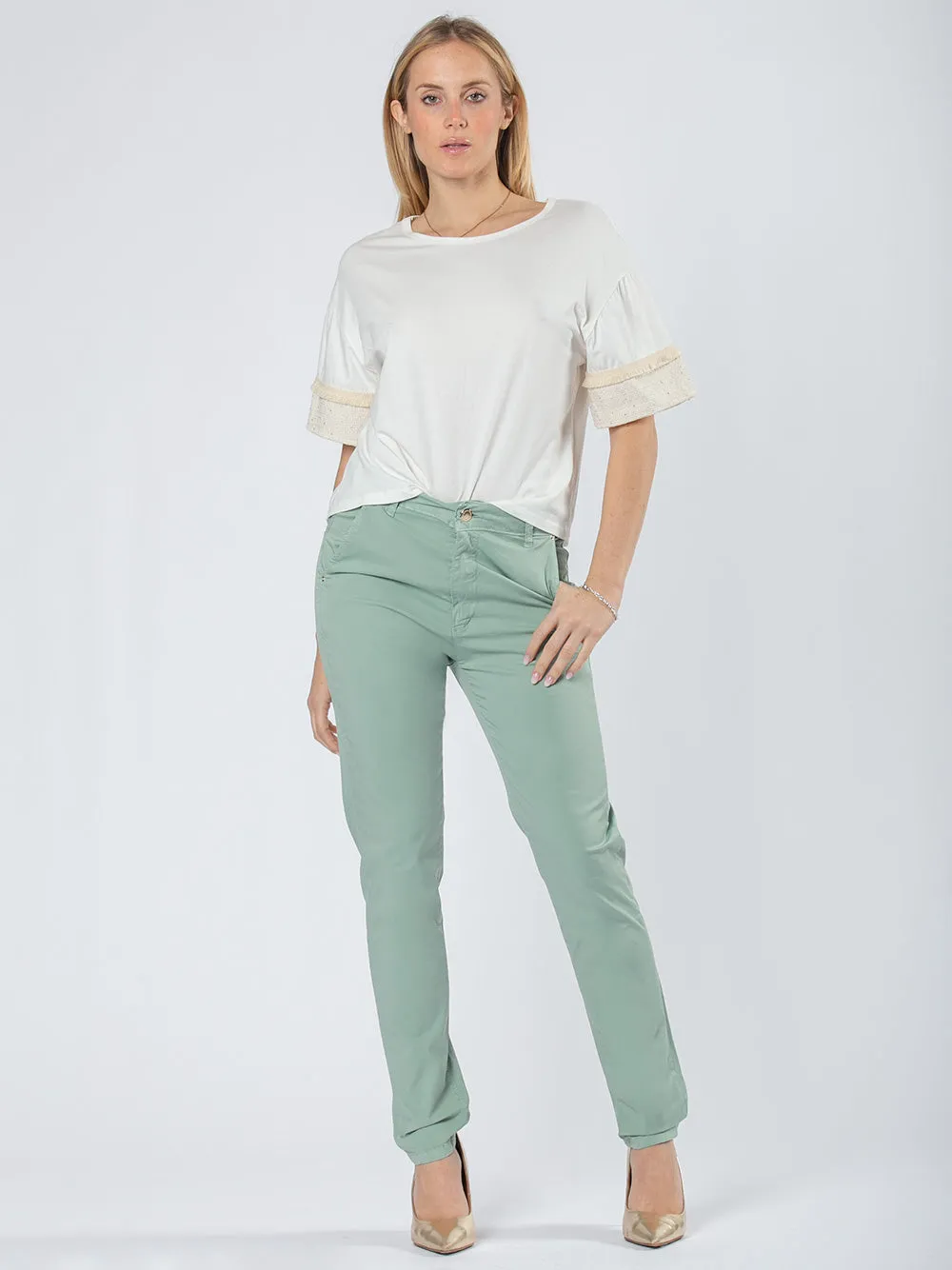 Pantalone chinos in cotone stretch