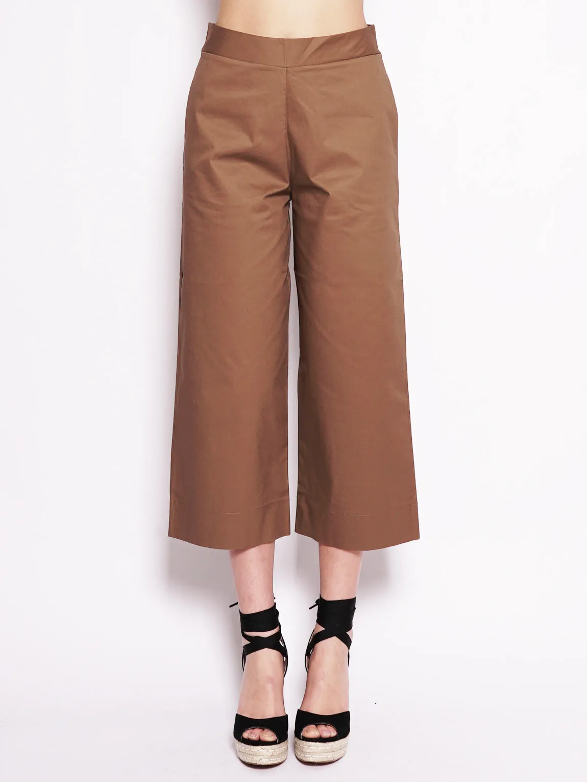 Pantalone Cropped Marrone