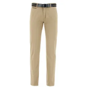 Pantaloni chino Henk ter Horst in cotone elasticizzato sabbia scuro