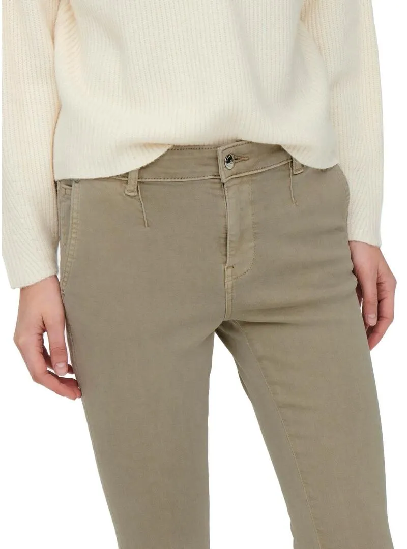Pantaloni Only Blush Chino Skinny Marrone Donna