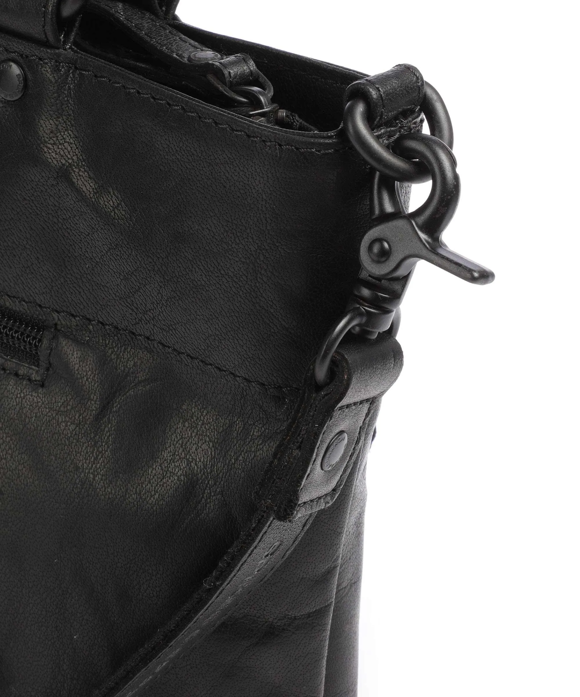 Spikes & Sparrow Bronco Borsa shopper pelle granulata nero  