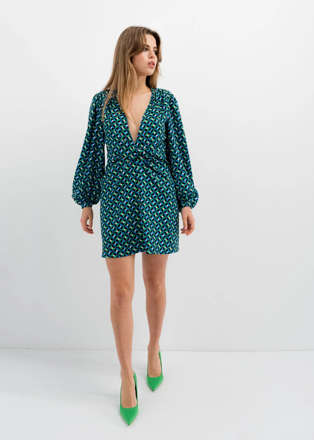 Vestido estampado geometricos