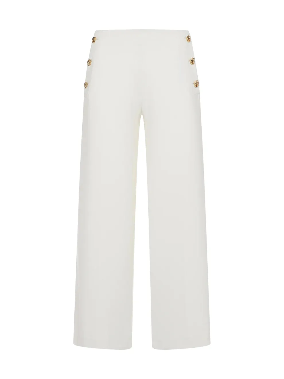 W2-PA013 Pantalone Cropped White/Chalk  